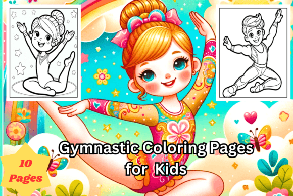 Gymnastic Coloring Pages for Kids