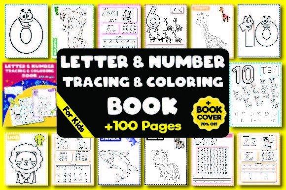 Letter Number Tracing and Coloring BOOK