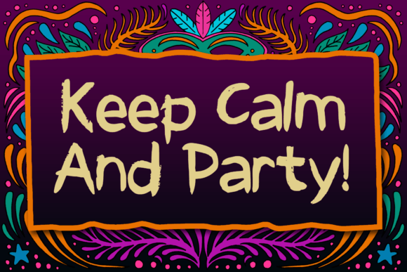 Mardi Gras Brush Font PNG with transparent background - Preview 1