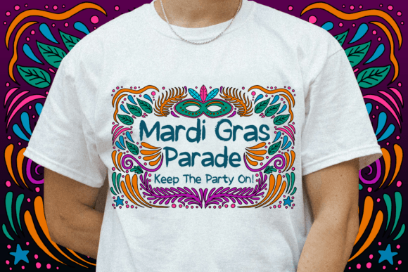 Mardi Gras Brush Font PNG with transparent background - Preview 2