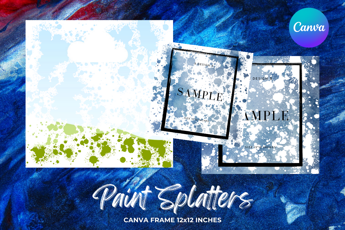 Paint Splatters Canva Frame Template2