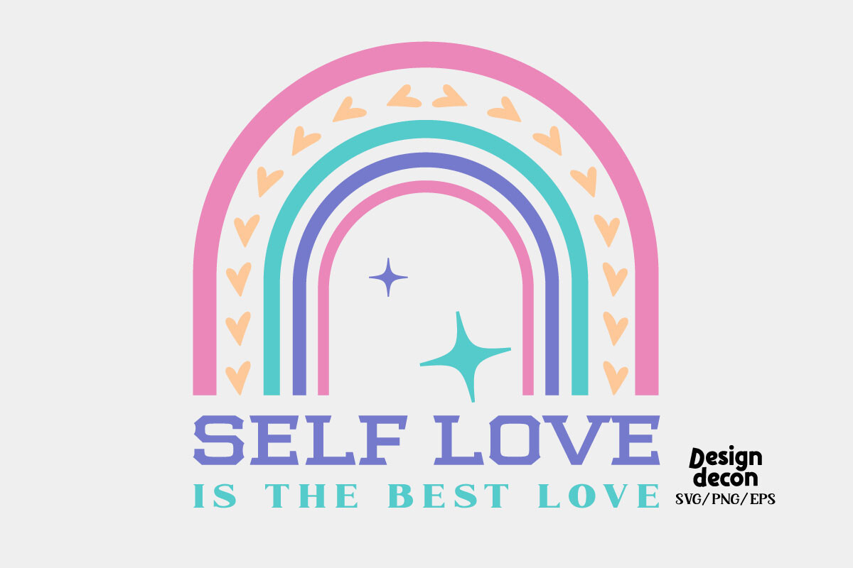 Self Love Quote Retro Svg Png Graphic by Designdecon · Creative Fabrica