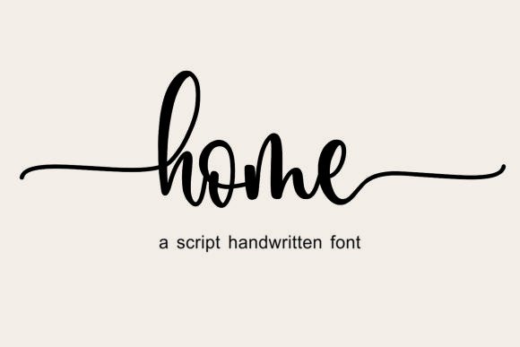 Home Font by Lisna.Craft · Creative Fabrica font preview