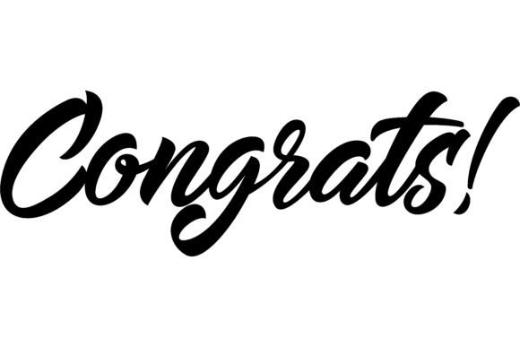 Congrats Lettering. Design Element. Hand Grafica Illustrazioni Stampabili Di pch.vector