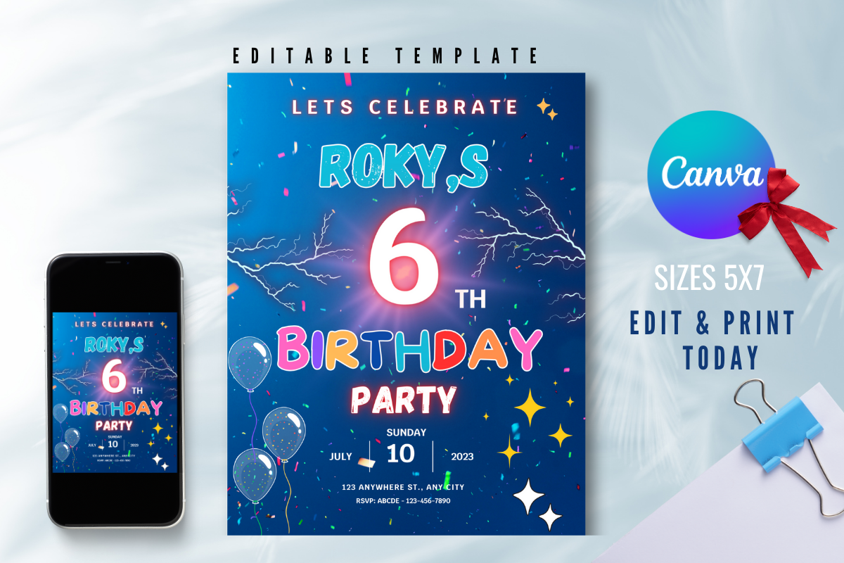 Editable Birthday Invitation Template