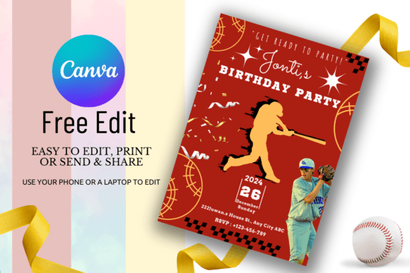 Editable Birthday Invitation Template