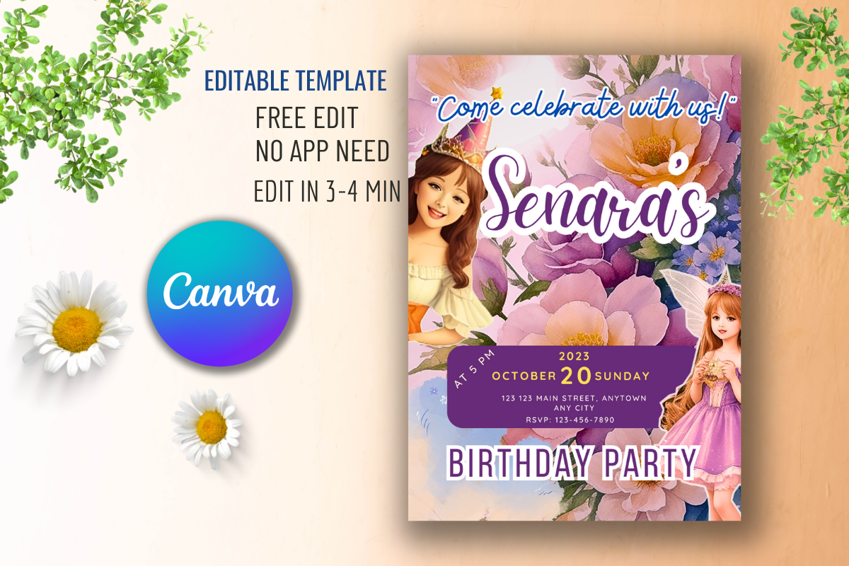 Editable Birthday Invitation Template