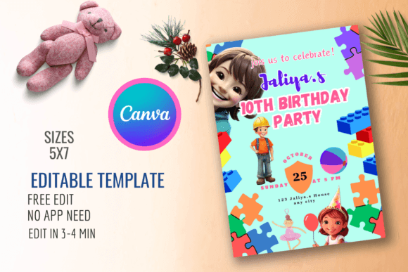 Editable Birthday Invitation Template