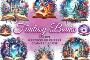 Fantasy Books Clipart - Magic Book Png Graphic by Artistic Revolution ...