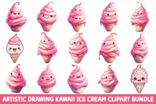 Kawaii Ice Cream Clipart Bundle Graphic by Creative Art · Creative Fabrica