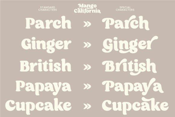 Mango California Font PNG with transparent background - Preview 4