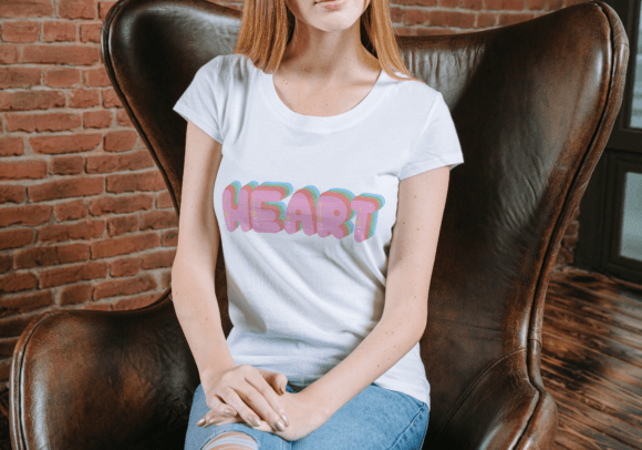 Modern Maru Heart Font PNG with transparent background - Preview 4