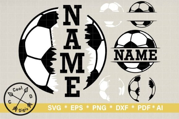 Soccer Ball Name SVG Clipart for Cricut