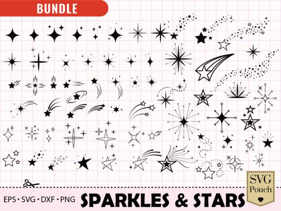 Sparkle SVG Bundle, Stars Sparkle Svg