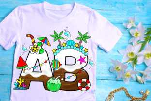 Summer Coconut Alphabet Letters Clipart Graphic by Kalilaart · Creative ...