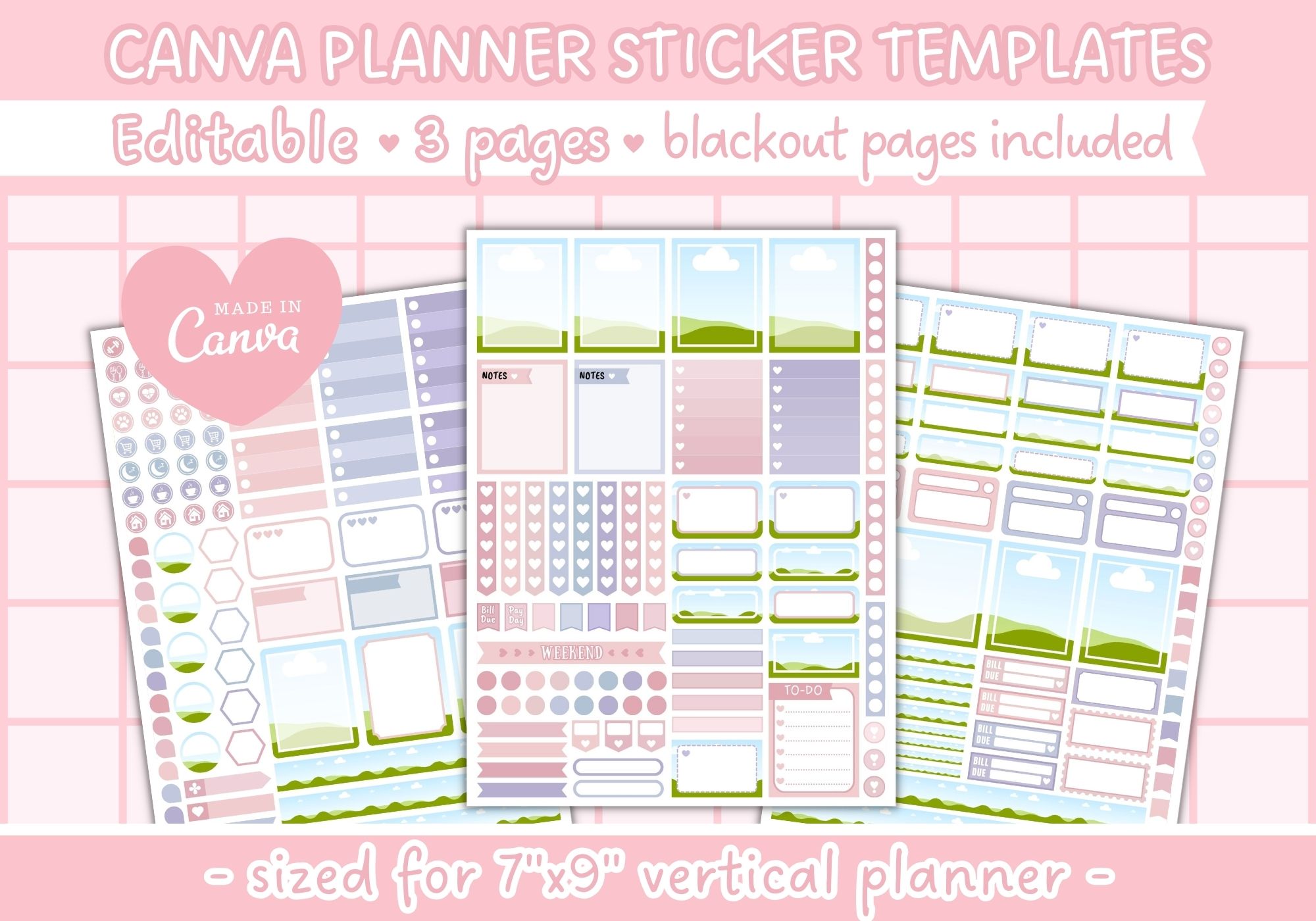 Canva Editable Planner Sticker Graphic by Yoogi Design Studio ...