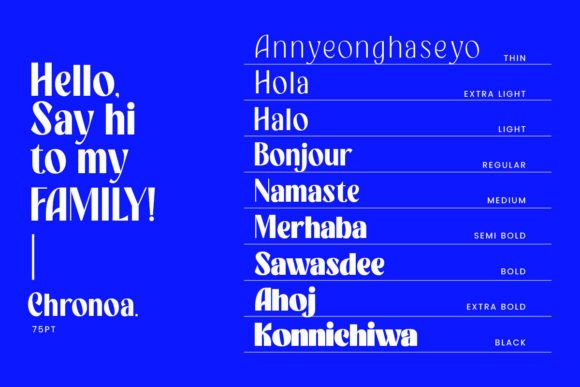 Chronoa Font - Preview 1