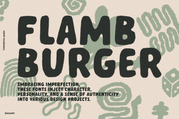 Flamb Burger Font PNG with transparent background - Preview 3