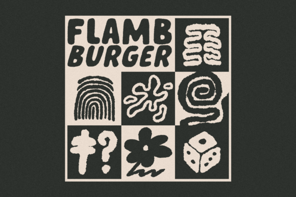 Flamb Burger Font PNG with transparent background - Preview 4