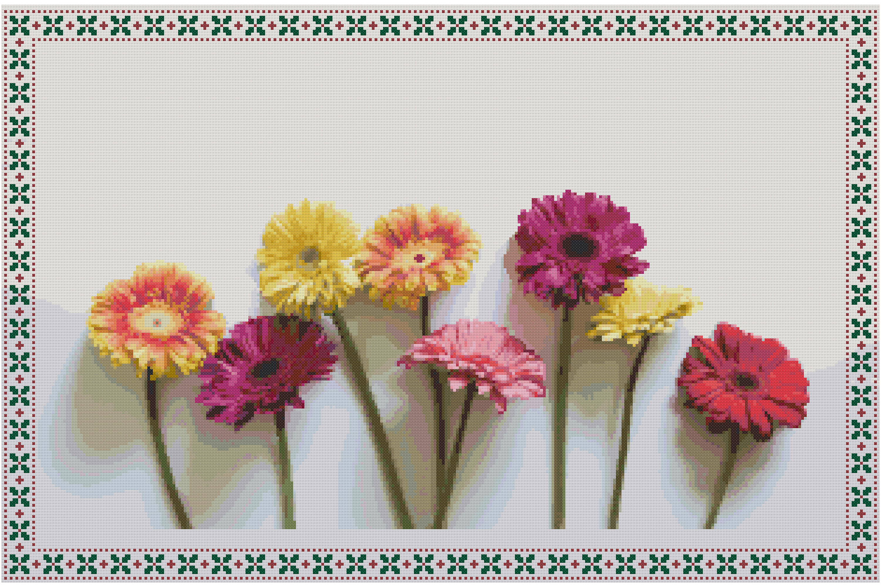 Flowers Counted Cross Stitch Patterns