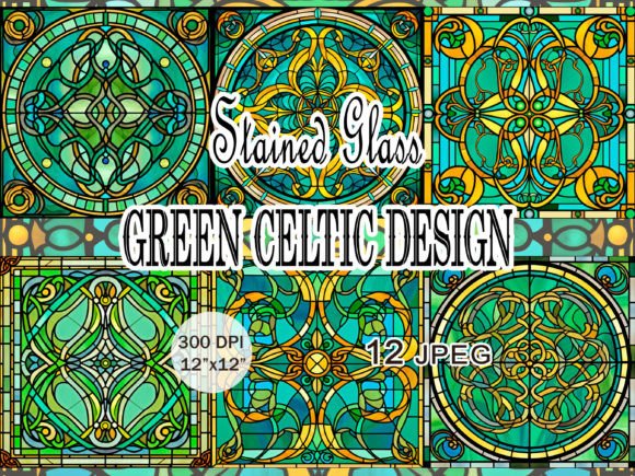 Green Celtic Design JPEG Clipart