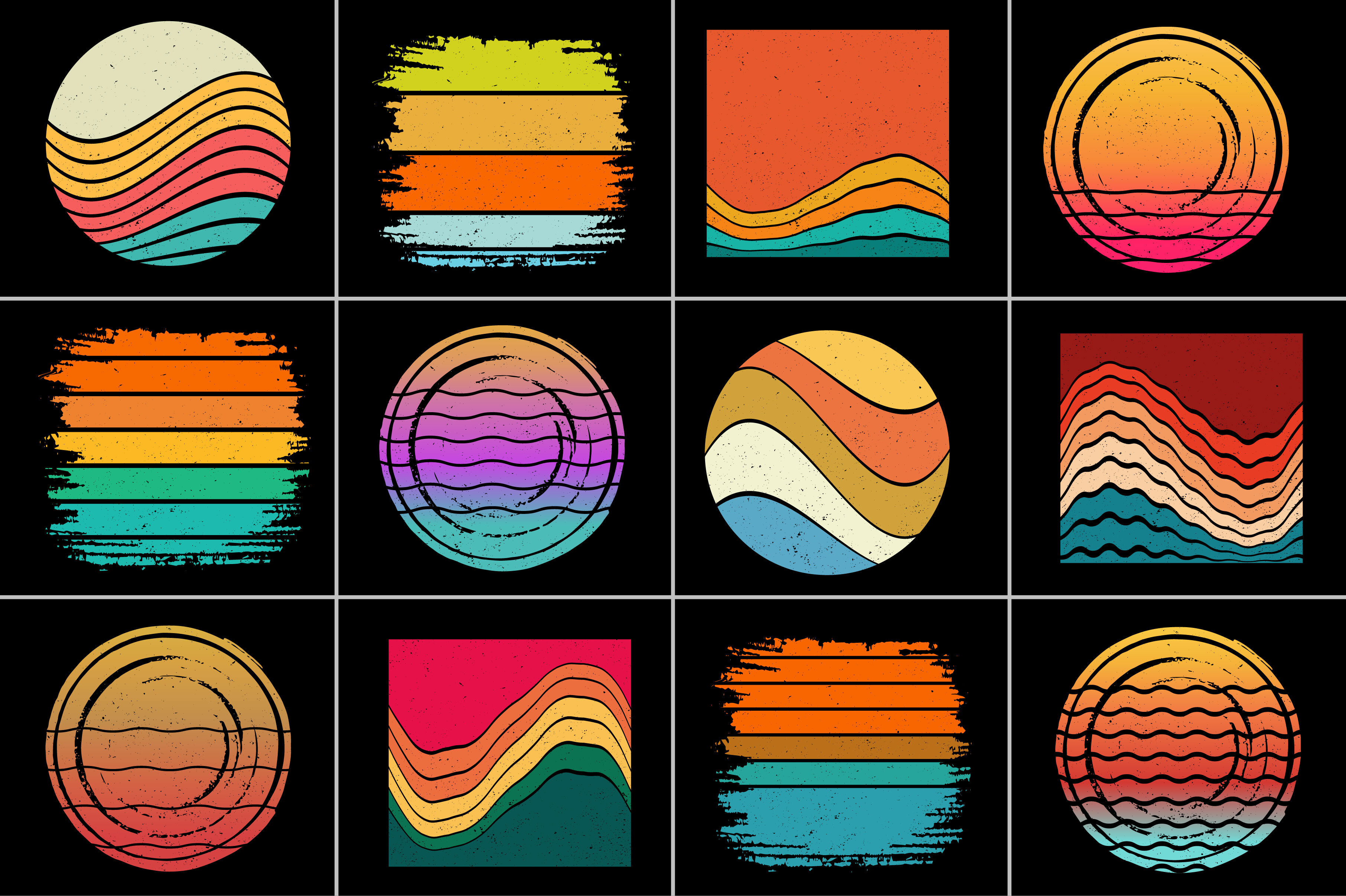 Grunge Sunset Vintage Graphic by T-Shirt Design Bundle · Creative Fabrica