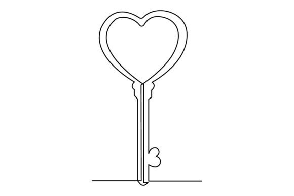 House Key Line Art Pro Vector Sketch