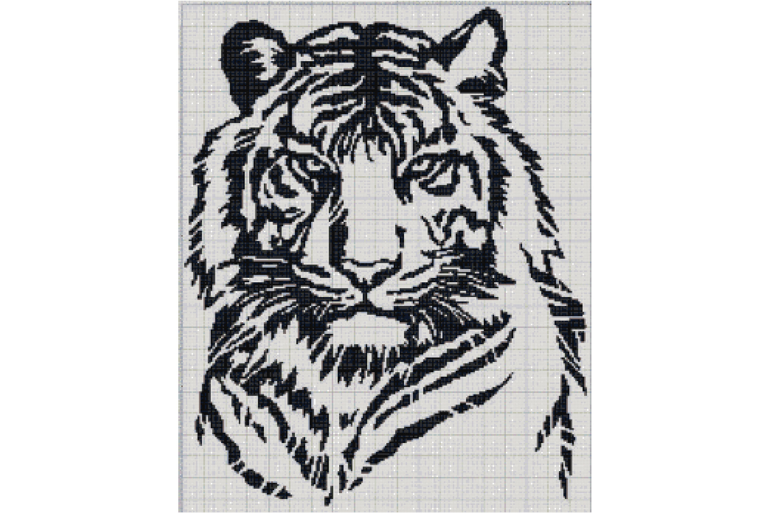 Lion Face Counted Cross Stitch Patterns