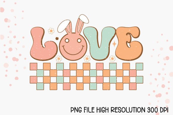 Preview of Love Easter Sublimation PNG T-shirt, sticker, and sublimation design