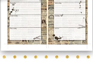 Mini Planner Pages Vintage Newspaper Graphic by Mama Lama design ...