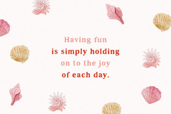 Sea Shell Font PNG with transparent background - Preview 5