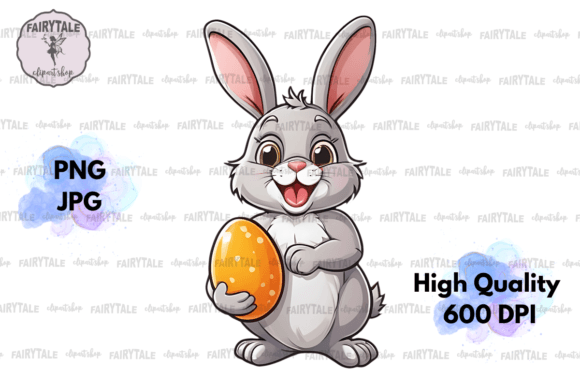 Easter Bunny 18, PNG Graphic Crafts By Fairytale Clipart Shop
