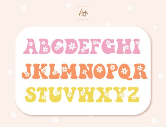 Groovy Flower Font - Preview 1