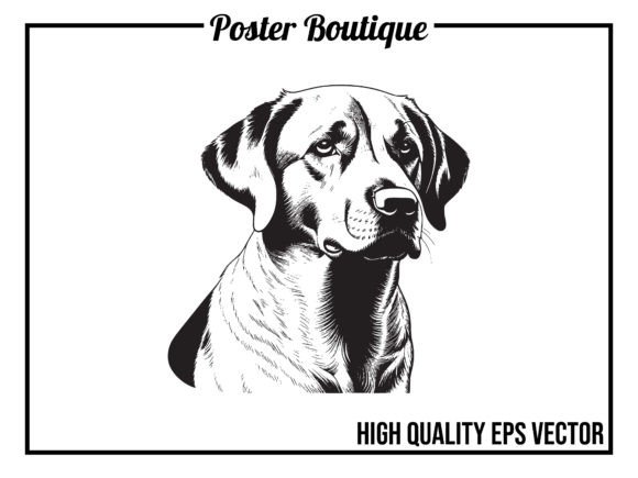 Labrador Dog Vector EPS Graphic Illustrations By Poster Boutique
