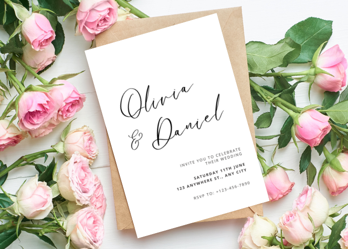 Minimalist Wedding Invitation Template