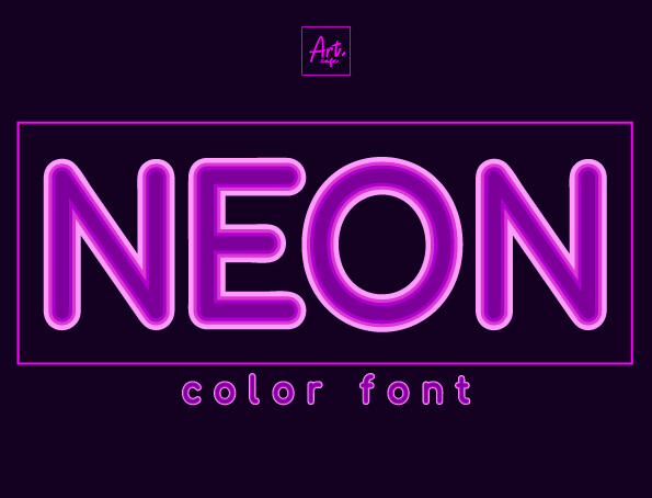 Neon Font by Art cafe · Creative Fabrica font preview