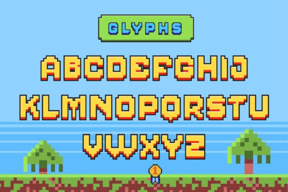 Pixelcraft Font PNG with transparent background - Preview 2