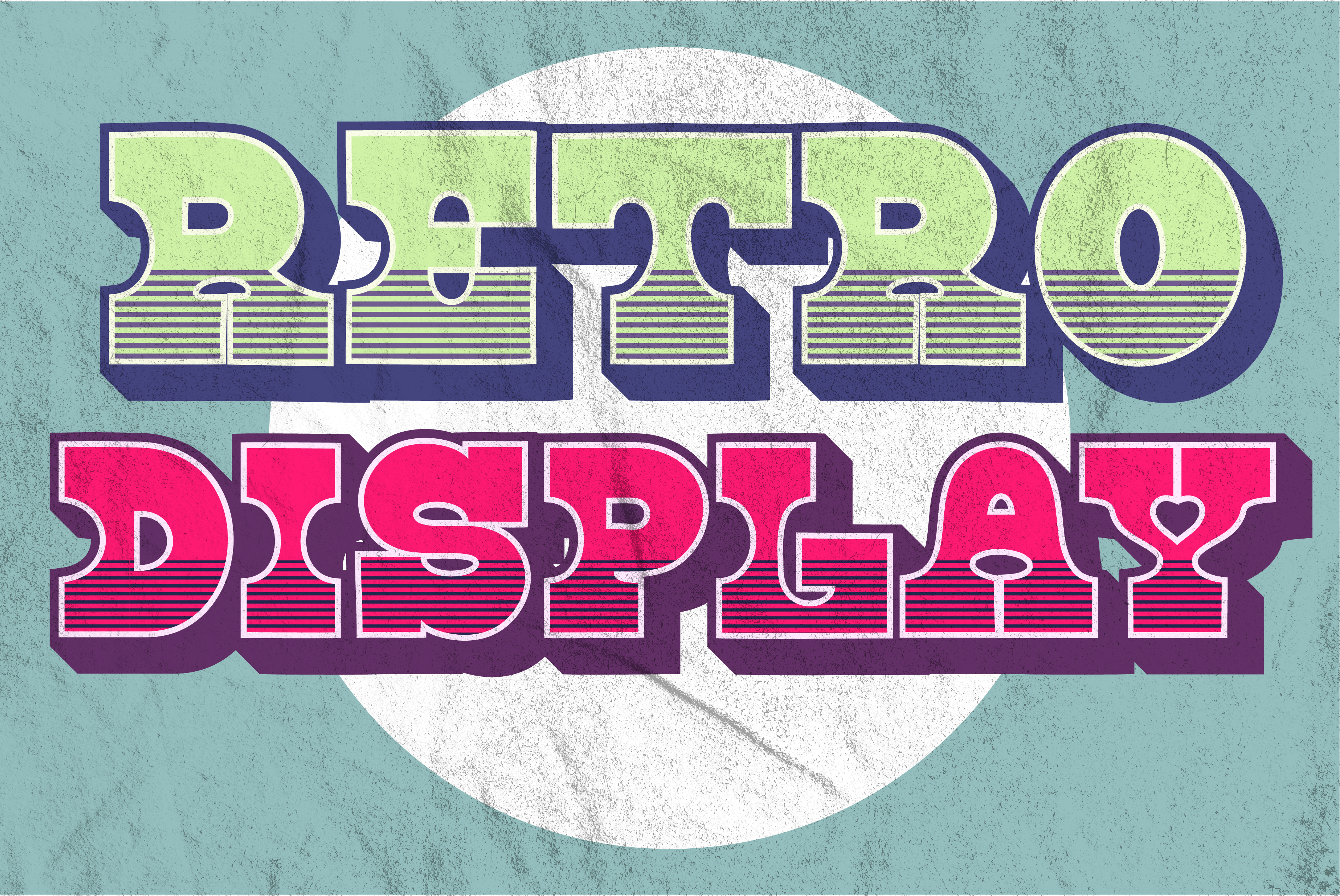 Retro Display preview, fun bold nostalgic display face