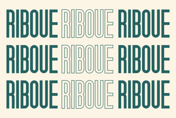 Riboue Font PNG with transparent background - Preview 5