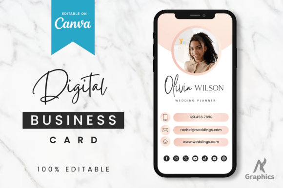 Royal Rose Digital Business Card Temp Graphics
