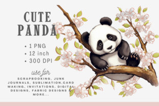 Sublimation Cute Panda Clipart Graphic by misba design · Creative Fabrica