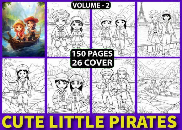 150 Cute Little Pirates Coloring Pages