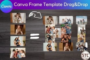 Alphabet Photo Collage Canva Frames Graphic by num-STC · Creative Fabrica