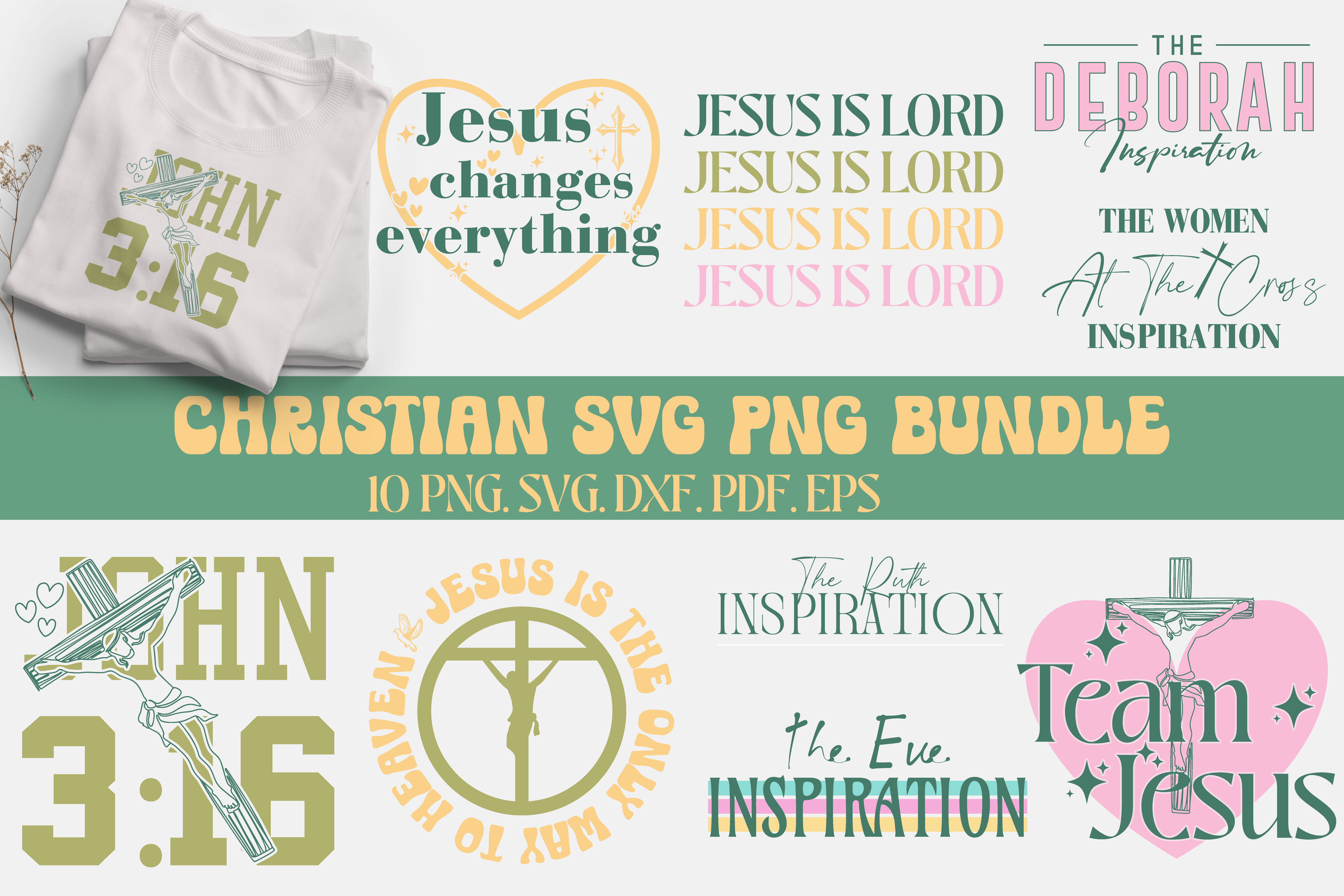 Christian SVG Bundle Graphic by TigerDesigns · Creative Fabrica