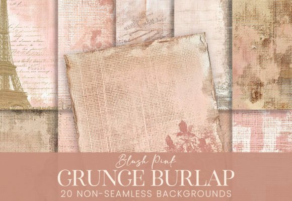 Grunge Burlap Pastel Pink Blush Texture