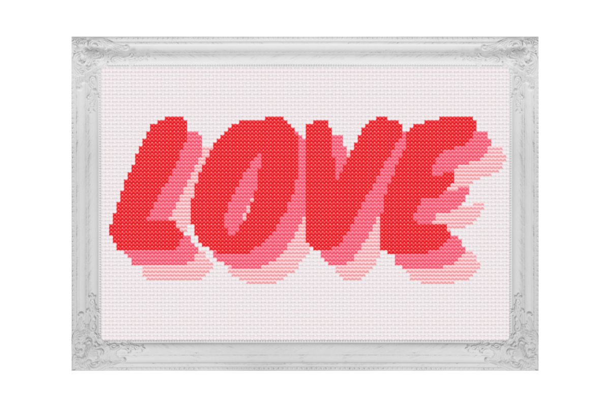 Love Echo Cross Stitch Pattern