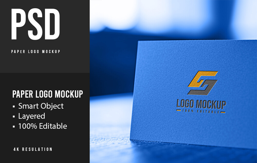 PSD Paper Debossed Logo Mockup Graphic by sujhonsharma · Creative Fabrica