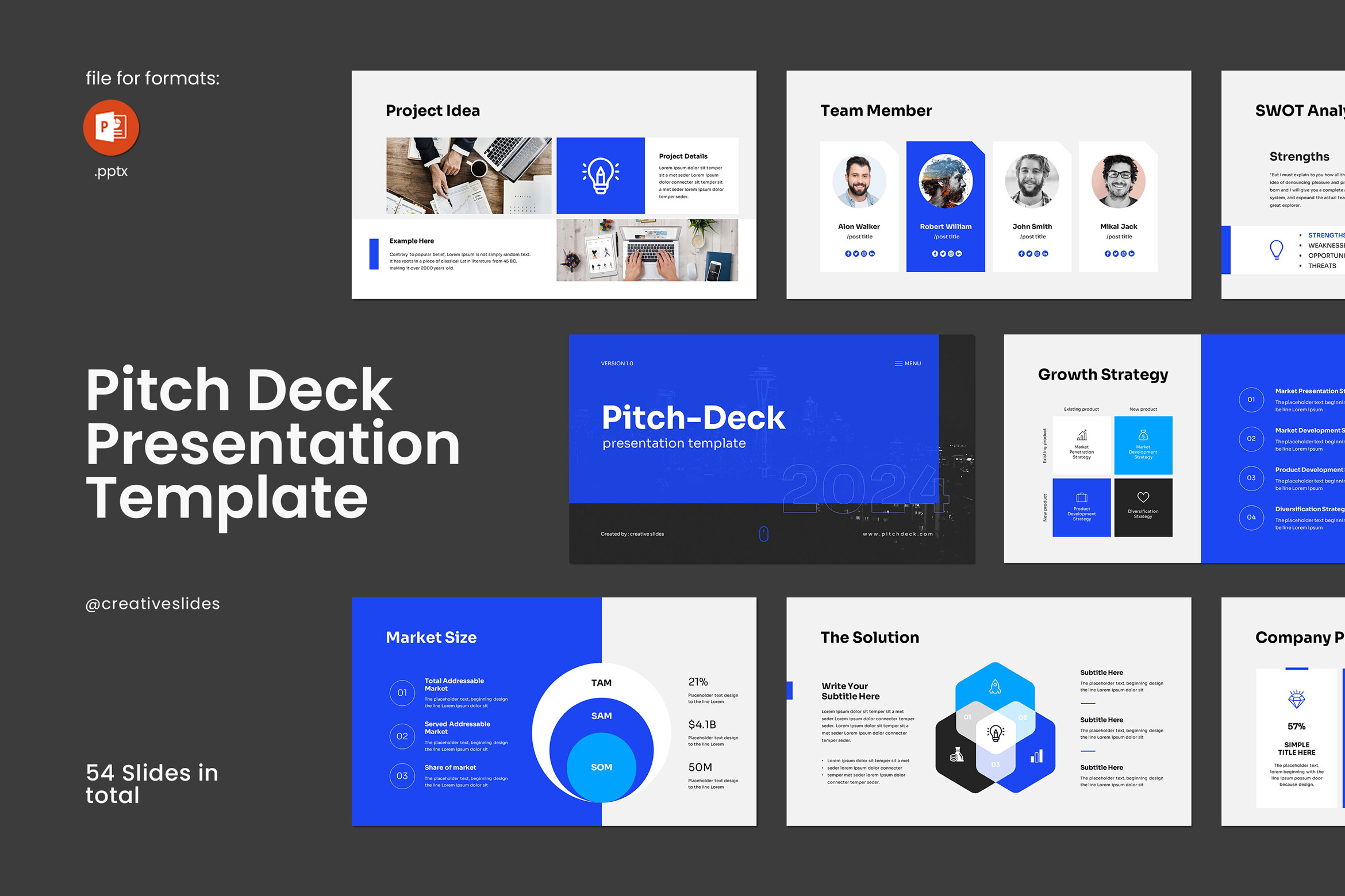 Plantilla de PowerPoint para Pitch Deck