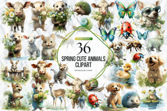 Hello Spring Clipart Huge Bundle Bundle · Creative Fabrica