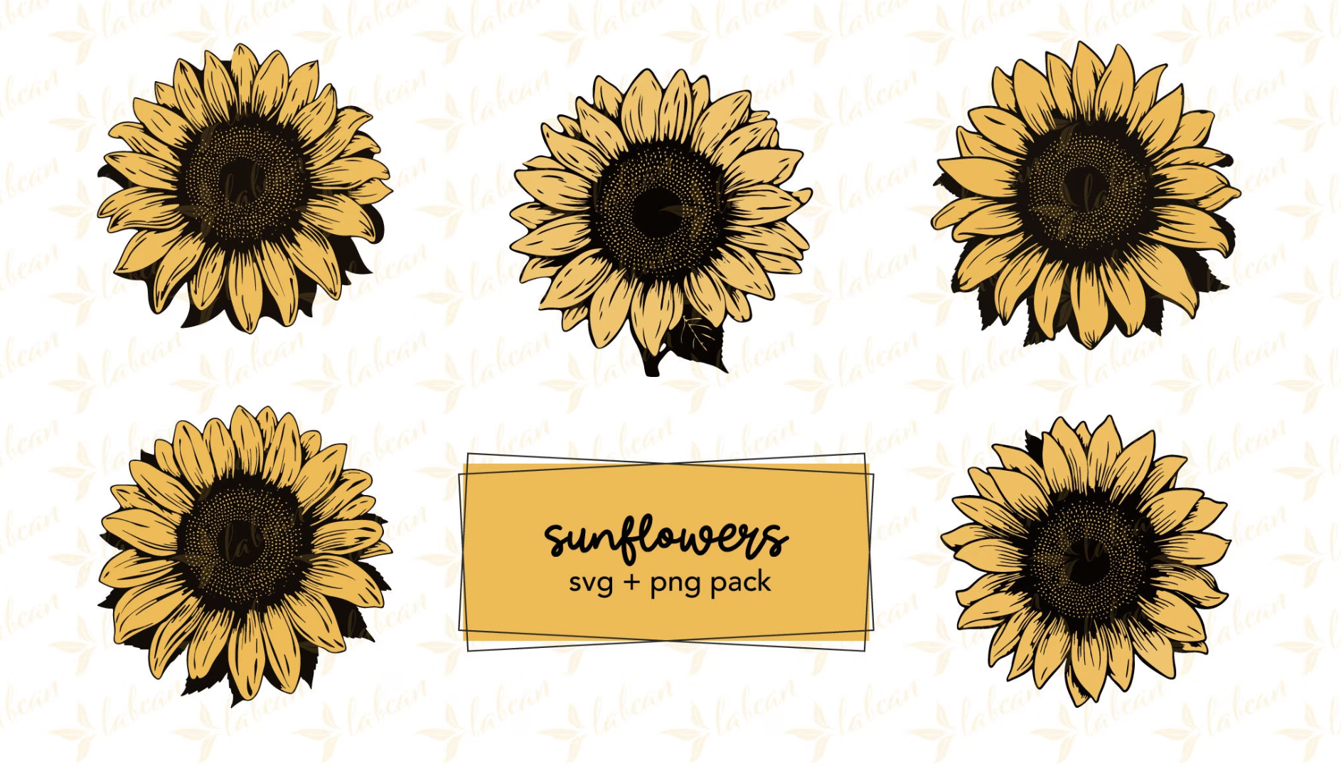 Sunflower PNG and SVG Bundle